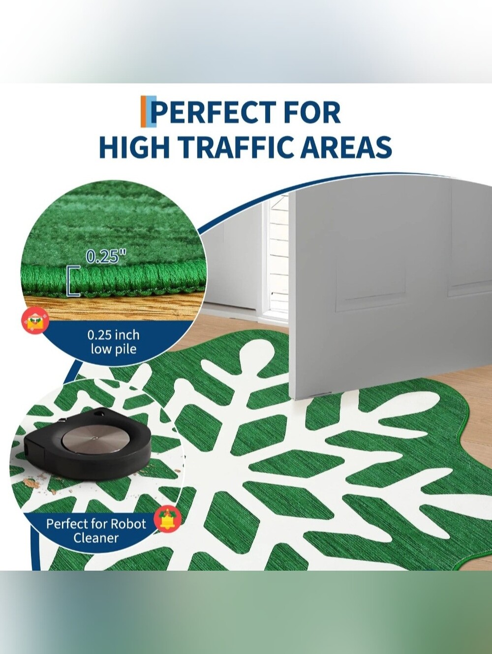 Kohl's Holiday Snowflake Rug - Picture 4 of 8